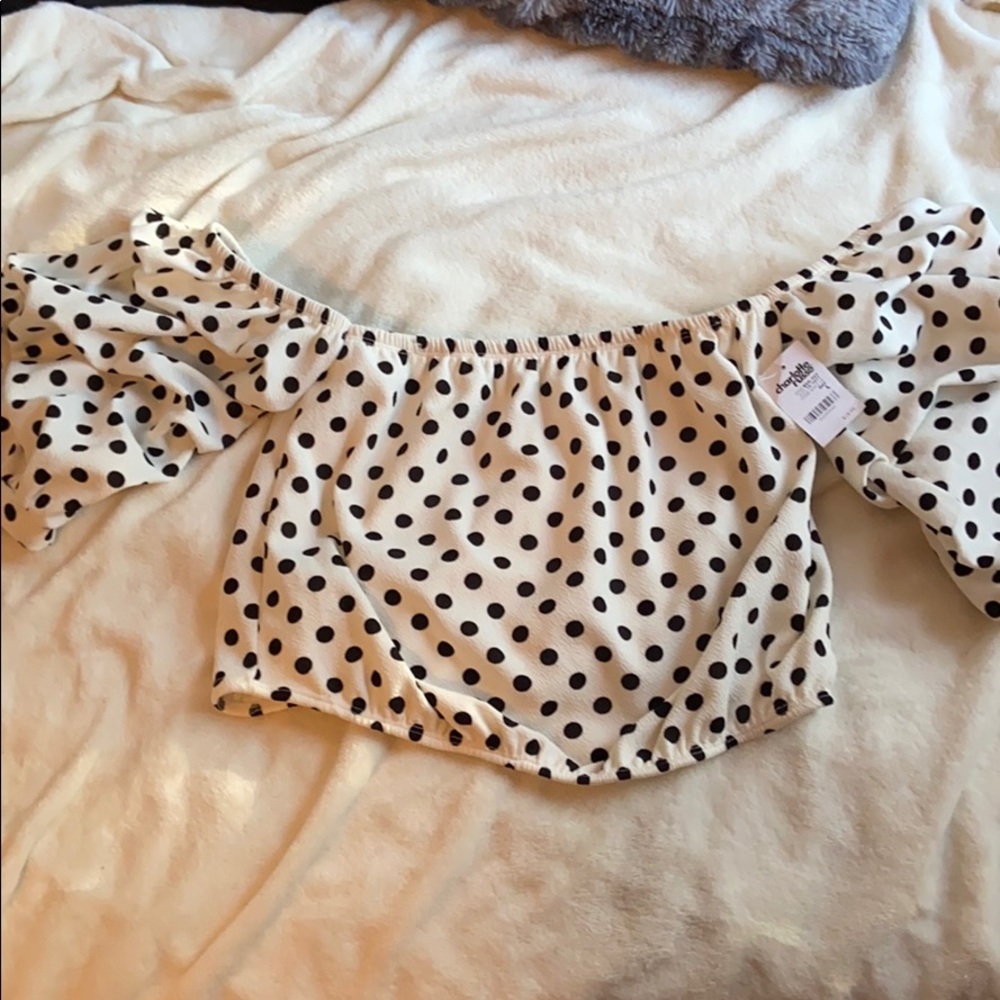 Polka dot crop top